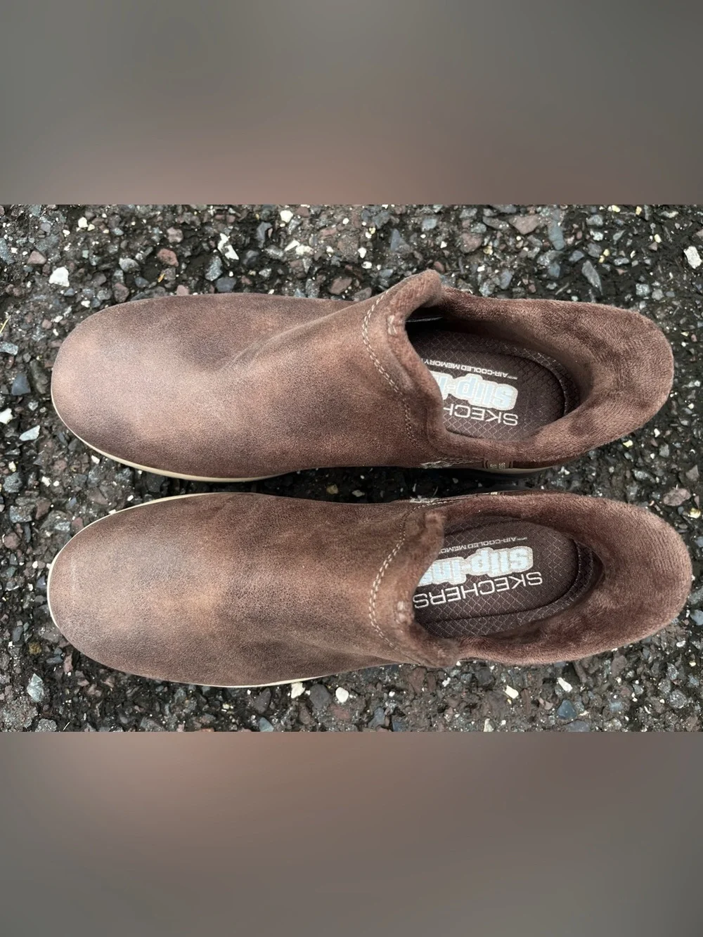 Skechers Slip-ins Easy Going Modern Hour Womens 8.5 Chocolate Brown Shoes NWOT